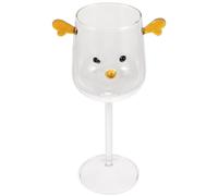Abaodam Drinking Glasses Heat-Resistant Beverage Cups Elegant Glass with Cartoon Deer Antler Design for Fancy Dinner Parties and Bar Use