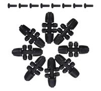 Abaodam Drip Irrigation Manifold Six-Way Connector for 1/2 Inch Tubing, Plastic Material with High Elastic Silicone Sealing Ring, Simple Tube Mounting for Garden Beds and Narrow Planting