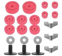 Abaodam Drum Clutch Replacement Accessories with Red Eva Cotton Pads and Metal Nuts for Electronic Drums Suitable for Performance Use
