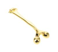 Abaodam Dual Ended Metal Facial Massage Tool for Gentle Skin Massage and Firming, Portable Face Roller Massager in Golden Colour, for Daily Use and Home Skincare Routine
