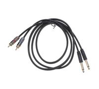 Abaodam Dual Male to Dual Rca Stereo Audio Cable for Microphones Mixers Amplifiers Professional-grade Cord for Clear Sound in Live and Studio Use