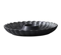 Abaodam Dumpling Serving Plate Ceramic Round Sushi Dip Dish for Home and Japanese Dining
