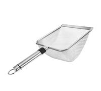 Abaodam Durable Stainless Steel Cat Litter Scoop with Ergonomic Non Slip Handle Metal Sand Sifter for Easy Cleaning Cat Litter Box Suitable for Pets and Kittens Practical and Wear