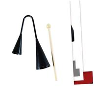 Abaodam Early Education Bell Kids Jingle Bells Instrument Two Tone Wooden Stick Portable