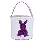 Abaodam Easter Bunny Basket Candy Bag for Easter Party Decoration Portable Cloth Storage Pouch for Egg Hunt