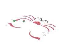 Abaodam Easter Bunny Face Sticker Glitter Makeup Decal Temporary Craft for Party Cosplay Decoration Animal Face Art