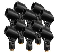 Abaodam Easy to Install Mic Holder Clamp for Podcasting and Live Wireless Microphone Clip 10pcs with Female Adapter Made of Sturdy Pe and Abs Materials for Handheld Microphones