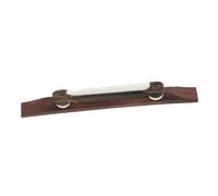 Abaodam Ebony and Rosewood Guitar Bridge with Bone Saddle Adjustable Height Jazz Guitar and Mandolin Part Smooth Polished Flat Bottom Bridge for Luthier Repair and Replacement