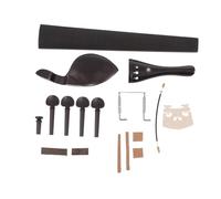 Abaodam Ebony Violin Accessories Full Violin Parts Kit Comfortable Chinrest Maple Piano Code for Enthusiasts and Beginners