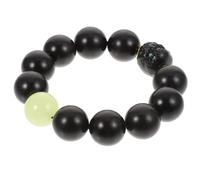 Abaodam Ebony Wood Buddhist Beads Bracelet Unisex Spiritual Jewelry with Dark Beads for Daily Wear and Religious Faith