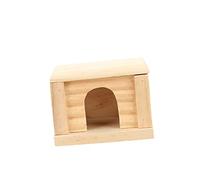 Abaodam Eco Friendly Wooden Hamster Cabin with Removable Roof Front Door and Side Windows for Bright Comfortable Pet Hut Natural Chew for Hamster Mouse Rat and Animals