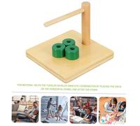 Abaodam Educational Column Ring for Montessori Cognition Plaything with Horizontal Stacking Design Enhances Hand-eye Coordination Logical Thinking and Early Intelligence Development for