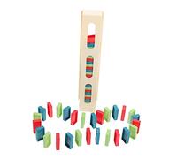Abaodam Educational Domino Block Set Safe Plastic Material and Fall-resistant DIY Shape Placement for Hand-eye Coordination and Intellectual Development Supply for Fun Random Color