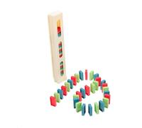 Abaodam Educational Domino Set with Plastic Blocks and Clips Fall-resistant Building for Creativity and Intellectual Development Interactive Play Random Color