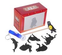 Abaodam Educational Handheld Shadow Puppets Theater Kit for DIY Traditional Chinese Shadow Play Craft Interactive Storytelling for Preschool Learning and Creative Drama Fun
