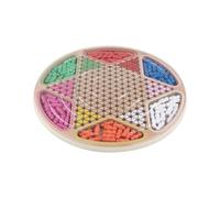 Abaodam Educational Wooden Chinese Checkers and Gobang Board Game for Double Polished Smooth Surface Bright Color Patterns Easy Assembly Brain Development for Hand Eye Coordination