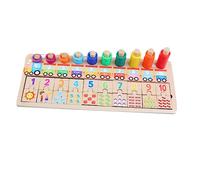 Abaodam Educational Wooden Matching Puzzle Board for Early Learning Math Game Jigsaw for Color Recognition and Cognitive Development Brain Training Game