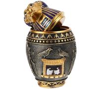 Abaodam Egypt Style Resin Pet Cinerary Holder with Smooth Lines, Portable Bone Ash Container and Cat Memorial Urn, Bright Appearance for Home Decoration and Memorial Use