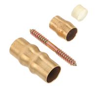 Abaodam Elderly Cane Joint Connector Set with Brass Ferrules, Non-Skid Replacement Parts for Walking Sticks, DIY Crutch Accessories for Senior Mobility and Stability