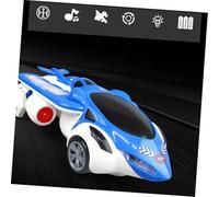 Abaodam Electric Flying Car with Automatic Deformation and Rotating Lights High-grade Plastic Aircraft Vehicle for Blue Non-battery Operated Gift for Hand-eye Coordination Development