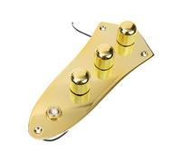 Abaodam Electric Guitar Control Plate Circuit Board Volume Knob Loaded Bass Control Plate for Single-cut Style Guitars Gold Metal Replacement Accessory for Electric Bass