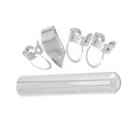 Abaodam Electric Guitar Slide Stick in Silver Medium Metal Slide and Finger Picks for Acoustic and Electric Guitar String Instruments Playing
