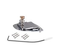 Abaodam Electric Guitar Tremolo Bridge Tailpiece for Jazz Master Top Loading Saddle Durable Replacement Part Compatible with Mustang and Classic Electric Guitars Silver Finish