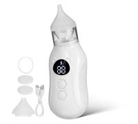 Abaodam Electric Nasal Aspirator for Boy Girl with Suction Levels Quiet Performance Nose Cleaner for Hygienic Detachable Booger Sucker for Home and Travel White