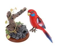 Abaodam Electric Simulation Bird with Sound and Movement Garden Lawn Decor Plastic Ornament Vivid Figurine for Balcony Decoration Space-saving Realistic Bird Model