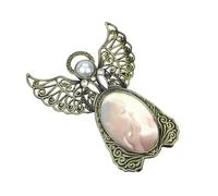 Abaodam Elegant Angel Wings Shaped Metal Photo Frame with Rhinestone Decoration, Alloy Desktop Display for Home and Store, Unique Wedding Anniversary Photo Holder Ornament