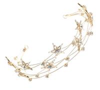 Abaodam Elegant Headwear Crystal Hair Hoop Retro Alloy Star Design Comfortable Wearing Experience Fashionable Accessory for Women Weddings Special Occasion