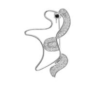 Abaodam Elegant Hollow-out Horse Pin Brooch Sturdy Metal Scarf Clip for Business Evening Events Tuxedo Coat Sweater Cardigan Lightweight Artistic Design Accessory for Women