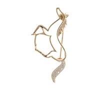 Abaodam Elegant Hollow Zircon Horse Brooch Lightweight Lapel Pin with Bling Tail for Shawls Dresses Symbolic Freedom Accessory Stylish Chinese Vintage Jewelry for Daily Party Wear