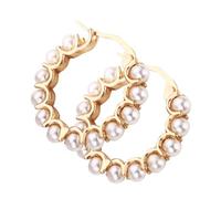 Abaodam Elegant Imitation Pearl Earrings for Women Lightweight Classic Studs for Party Prom Anniversary Valentine Day Daily Wear Dainty Jewelry