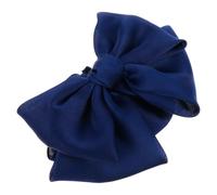 Abaodam Elegant Navy Bow Headdress Hair Clip Alloy and Polyester Material with Hairnet Design Keeps Hair Clean and Tidy, for Women Wearing Uniforms Or Corporate Attire