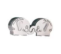 Abaodam Elephant Shape Newborn Keepsake Box Set for My First Curl and First Tooth, Small Metal Hair and Tooth Storage Container in Silver, Memory Collection