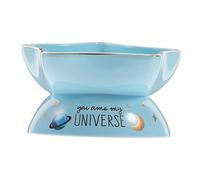 Abaodam Elevated Cat Bowl Premium Ceramic Cat Food Feeder with Non Slip Base for Comfortable Mealtime Unique Design Prevents Spills Easy to Clean