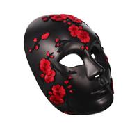 Abaodam Embroidered Floral Full Face Mask for Women Lightweight Masquerade Party Accessory Vintage Chinese Style Applique Carnival Festival Cosplay Supplies