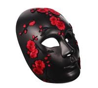 Abaodam Embroidered Floral Full Face Mask for Women, Vintage Venetian, Handheld Cosplay Party Accessory for Halloween and Mardi Gras