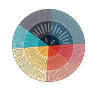 Abaodam Emotion Wheel Sticker for Laptop Decals Educational Feeling Chart for Emotional Awareness Enhances Emotional Development and Classroom Expression Kindergarten Wall Decor