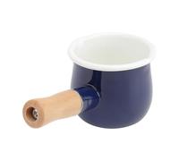 Abaodam Enamel Butter Coffee Warmer Small Milk Pot with Easy Pouring and Insulated Handle, for Warming Milk and Making Butter, 10cm Mini Saucepan for Baby Food and Cooking Random Color