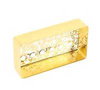 Abaodam Engraved Ornate Floral Metal Guitar Pickup Covers Center Spacing for Electric Guitars Decorative Pickup Cover Humbucker Neck Brass