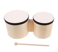 Abaodam Entry-level Percussion Instruments Wooden Bongos Hand Drum for Dance Performance Music Early Education