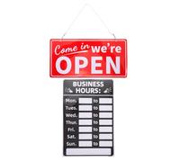 Abaodam Erasable Business Hours Sign for Shop and Restaurant, Pvc Material Store Sign for Long-term Use, Suitable for Bank and Retail Store Display