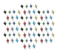 Abaodam Evil Eye Bead Charms and Reliable Material 70pcs round Stainless Steel Double Loop Connectors Featuring Versatile Compatibility for DIY Bracelet Making and Casual Gatherings