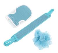 Abaodam Exfoliating Back Scrubber Body Clean Mitt Set for Shower and Bath, Double-Sided Bath Shower Scrubber with Artificial Silk and Sponge Material, for Body Cleaning and Exfoliating