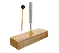 Abaodam Experimental Tuning Fork 256 Hz with Hammer and Wood Base Adjustable Timbre for Physics and Teaching Experiments Sound Acoustic Instrument