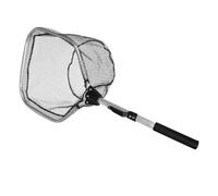 Abaodam Extendable Silicone Mesh Fishing Net Foldable Telescopic Minnow Seine with Aluminum Alloy Handle Resistant to Deformation White for Sea Fishing Outdoor Activities