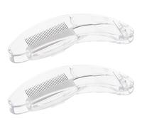 Abaodam Eyebrow Comb Lightweight Portable and Metal Lash Comb Set 2pcs Eyebrow Makeup Tool with Stainless Steel Teeth for Home and