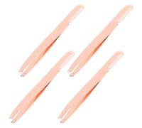 Abaodam Eyebrow Tweezers Precision Hair Removal Tool 4pcs Golden Stainless Steel with Portable Lightweight Design for Women and Men for Grooming and Facial Hair Shaping